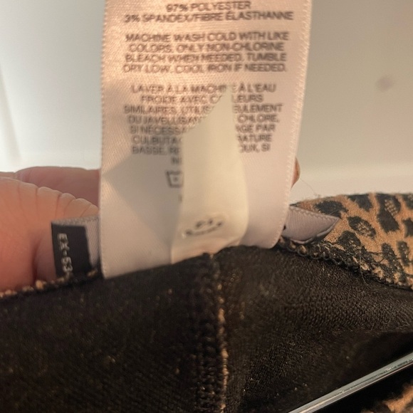 Express Leopard Print High-Waisted Leggings Size S/P GUC - Picture 5 of 5
